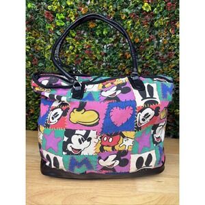 Mickey Mouse & Co Large Tote‎ Canvas Bag Heads Disney Honey Fashions Vintage GUC
